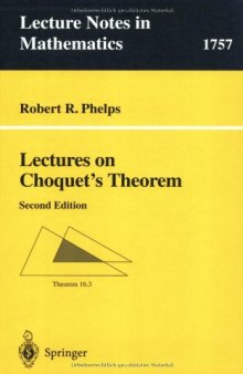 Lectures on Choquet’s Theorem