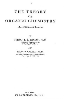 The Theory of Organic Chemistry