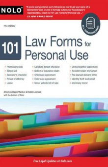101 Law Forms for Personal Use    