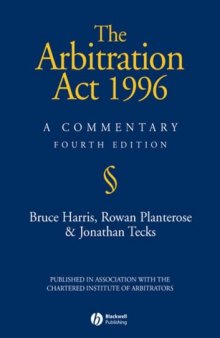 The Arbitration Act 1996: A Commentary