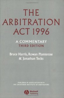 The Arbitration Act 1996: A Commentary, 3rd edition