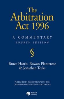 The Arbitration Act 1996: A Commentary, Fourth Edition