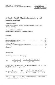 A Cauchy Harish-Chandra integral, for a real reductive dual pair