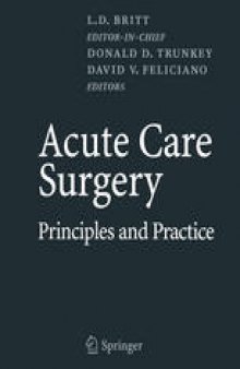 Acute Care Surgery: Principles and Practice