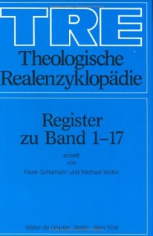 Register zu Band 1-17 (Theologische Realenzyklopadie)