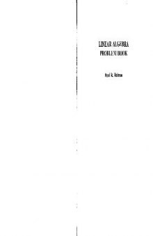 Linear Algebra Problem Book ( Dolciani Mathematical Expositions Series, No. 16)
