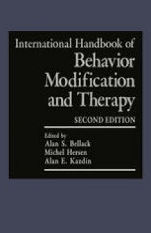 International Handbook of Behavior Modification and Therapy: Second Edition