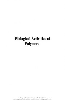 Biological Activities of Polymers