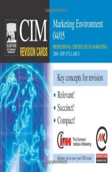 CIM Revision Cards: Marketing Environment 04/05