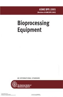 ASME Bio Process Equipment (BPE) 2005  
