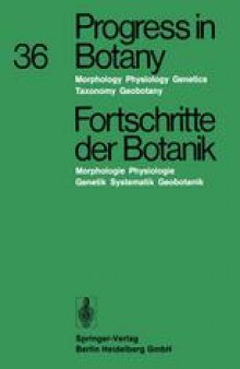 Fortschritte der Botanik: Morphologie · Physiologie · Genetik · Systematik · Geobotanik