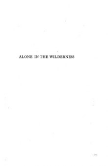 Alone in the Wilderness  