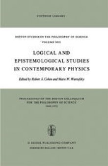Logical and Epistemological Studies in Contemporary Physics