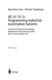 Iec 61131-3 Programming Industrial Automation Systems