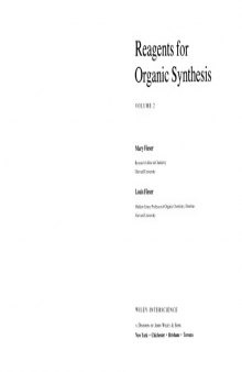 Volume 2, Fiesers' Reagents for Organic Synthesis