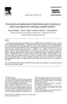 Reactive Polymers 22 (1994) 243-258 Preparation and applications of polyethylene glycol-polystyrene graft resin supports for solid-phase peptide synthesis