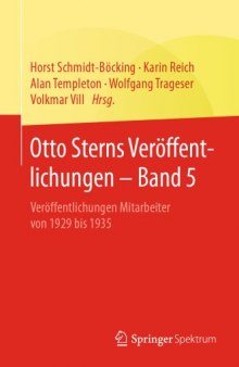 Otto Sterns Veröffentlichungen - Band 5: Veröffentlichungen Mitarbeiter von 1929 bis 1935