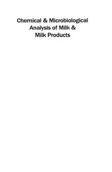 Chemical & microbiological analysis of milk & milk products