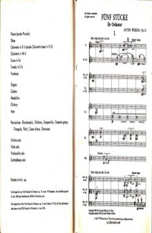 5 Stücke für Orchester. Op. 10. Partitur, etc
