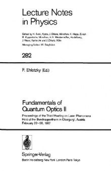Fundamentals of Quantum Optics II