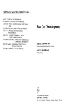 Basic Gas Chromatography [Techs. in Anal. Chem.]