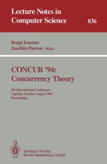 CONCUR '94: Concurrency Theory: 5th International Conference Uppsala, Sweden, August 22–25, 1994 Proceedings