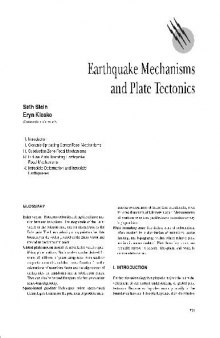 Solid earth geophysics 731-742 Earthquake Mechanisms and Plate Tectonics