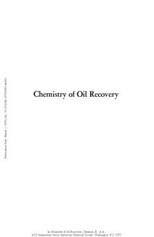 Chemistry of Oil Recovery
