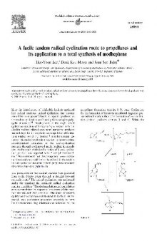 A facile tandem radical cyclization route to propellanes and its application to a total synthesis of modhephene