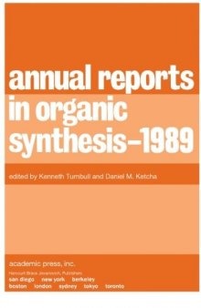 Annual Reports in Organic Synthesis–1989