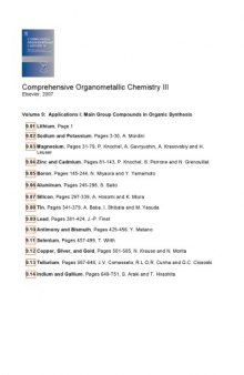 Applications I. Main Group Compounds in Organic Synthesis