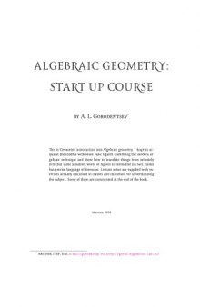 Algebraic Geometry: start up course