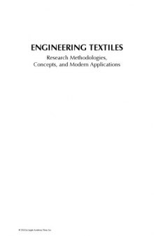 Engineering textiles : research methodologies, concepts, and modern applications