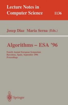 Algorithms — ESA '96: Fourth Annual European Symposium Barcelona, Spain, September 25–27, 1996 Proceedings