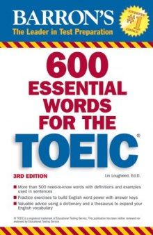 600 Essential Words for the TOEIC: with Audio CD