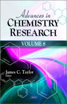 Advances in Chemistry Research, Volume 8  