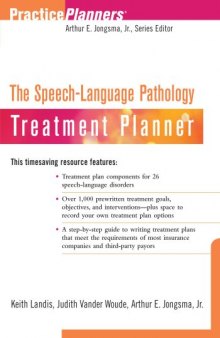The Speech-Language Pathology Treatment Planner (Practice Planners)