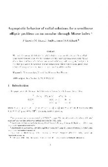 Asymptotic behavior of radial solutions for a semilinear elliptic problem on an annulus through Morse index