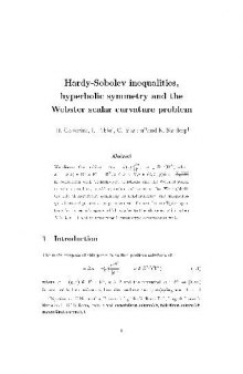 Hardy-Sobolev inequalities, hyperbolic symmetry and the Webster scalar curvature problem