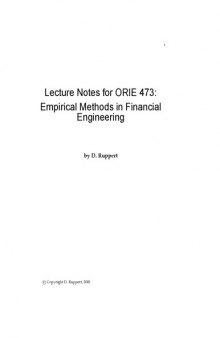 Empirical methods in financial engineering