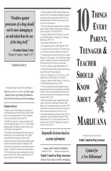 10 things every parent, teenager & teacher should know about marijuana