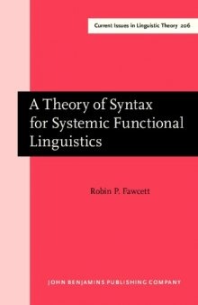 A Theory of Syntax for Systemic Functional Linguistics