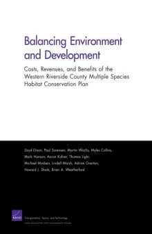 Balancing Environment and Development Amid Rapid Urban Growth: Costs, Revenues, and Benefits of the Western ...