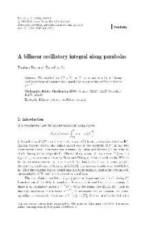 A bilinear oscillatory integral along parabolas