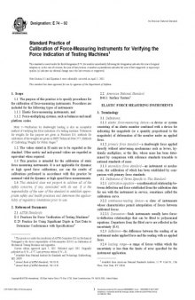 ASTM E74-2002(Calibration Of Force Measuring Iinstruments)