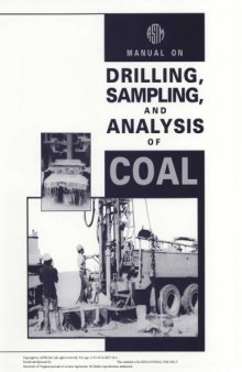 Manual on drilling, sampling, and analysis of coal