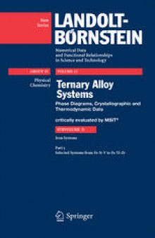 Ternary Alloy Systems: Phase Diagrams, Crystallographic and Thermodynamic Data critically evaluated by MSIT® Subvolume D Iron Systems