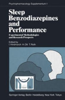 Sleep, Benzodiazepines and Performance: Experimental Methodologies and Research Prospects