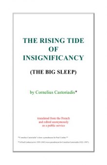 The Rising Tide of Insignificancy (The Big Sleep)
