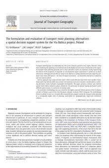 The formulation and evaluation of transport route planning alternatives: a spatial decision support system for the Via Baltica project, Poland